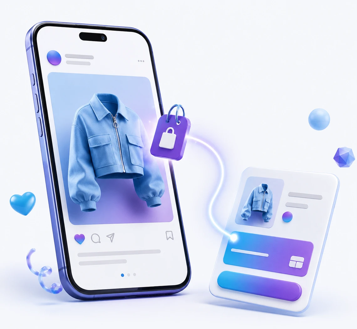 Eshop ρούχων με Instagram Shopping — από το post στο checkout με ένα άγγιγμα