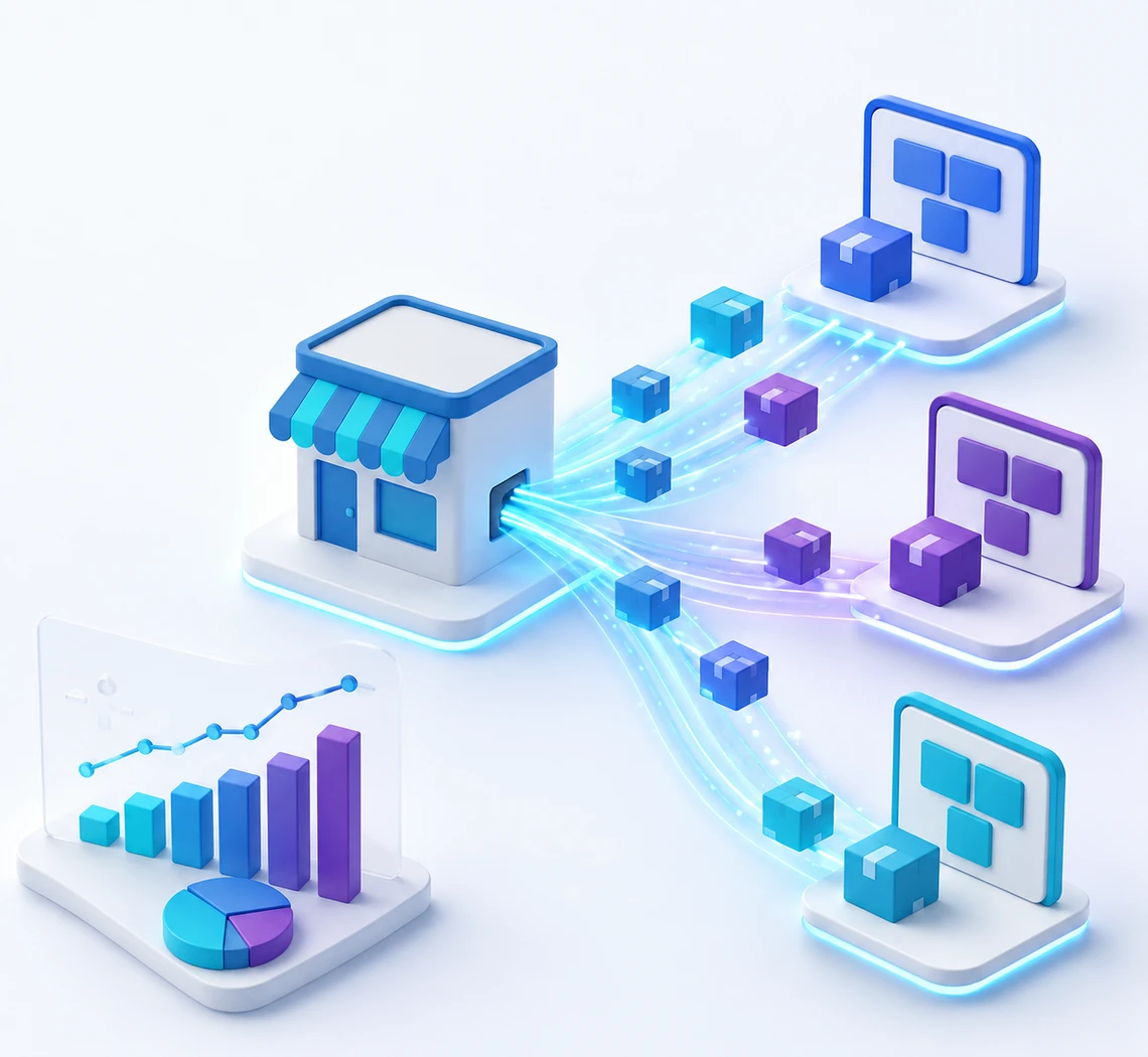 Δημιουργία eshop με Skroutz και BestPrice feeds και custom analytics dashboard