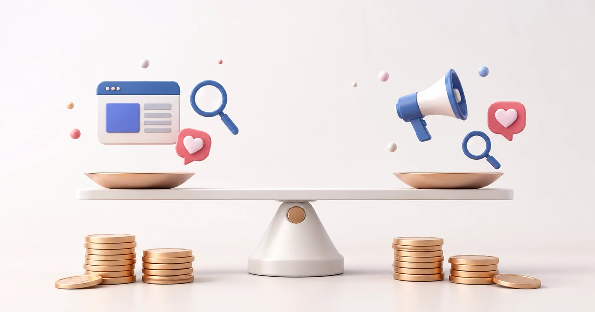 Πόσο κοστίζει το digital marketing — σύγκριση καναλιών και κατανομή budget σε ζυγαριά